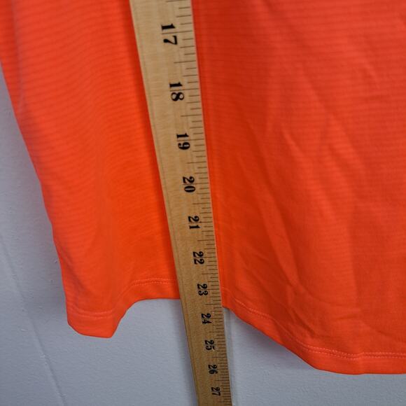Under Armour HeatGear Shirt Women’s M Orange Fitted Mesh Back‎ Cutout NWT - Picture 10 of 10